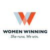 women winning logo